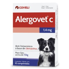 Alergovet C 1,4mg Antialérgico com 10 Comprimidos